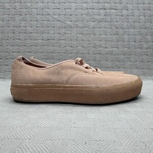 Vans Shoes Womens Size 10 Salmon Suede Platform Low Top Gum Sole Sneakers